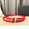 2023 Designer Belt for Women TOP Quality Genuine Leather Lady Belts White Blue Calfskin Silver/Gold Buckle 2.0cm Fashion Dress Waist Belts with Box