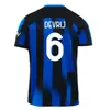 Maillots de football 23 24 Inter Home Troisième Barella Vidal Lautaro Eriksen Alexis Dzeko Correa Uniformes Chemise de football 2023 Milans Football Hommes Enfants Kits Chaussette Ensembles complets