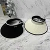 Japan and South Korea Tide Small Fragrant Wind Bow Hat Women's Summer Sunshade Sunscreen Straw Hat Big brim Beach Empty Top Hat Sun Hat