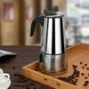 Caffettiera in acciaio inossidabile 1pc, Moka Espresso Latte Caffettiera Fornello Caffettiera Pot Percolatore Drink Tool