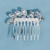 Headpieces Trendy Silver Color Wedding Bridal Hair Comb Rhinestone Crystal Women Accessories Hairpins Clips Headpiece Jewelry