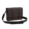 New Designer Men's Versatile Classic Embossed PU Triple-Piece Shoulder Crossbody Bag Black embossed Messenger bag bag 25cm