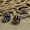 Dekorativa blommor 10st Pinecone Artificial Flower Plant Fake Filial för julgran dekoration Tillbehör Diy Scrapbook Heminredning