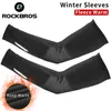 Andere Sportartikel ROCKBROS Winter-Fleece-warme Armstulpen, atmungsaktive Sport-Ellbogenschützer, Fitness-Abdeckungen, Radfahren, Laufen, Basketball-Wärmer 230715