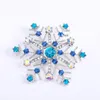 Spille 2023 Spilla con fiocco di neve di Natale per donna Spilla blu cristallo Regalo femminile