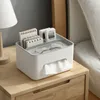 Tissue Dozen Servetten Multifunctionele Tissue Doos Woonkamer Desktop Organizer Afstandsbediening Bril Potlood Houder Papieren Handdoek Opbergdoos R230714