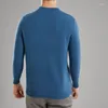 Men's Sweaters 2023 Autumn Winter Men Round Neck Half Turtleneck Solid Color Long Sleeve Knitted Pullover Wool Sweater