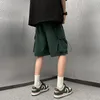 Мужские шорты японская винтажная мешковатая груз для мужчин Multocay Shinksing Y2K короткие брюки Случайная уличная одежда Бермудские бермуды Маскулина 230714