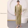 Indumenti da notte da donna Pigiama Robe Casual Waffle Accappatoio Manica lunga Autunno Uomo Kimono Indumenti da notte sexy Coppia Camicia da notte Vestiti per la casa