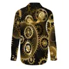 Blusas Femininas Steampunk Brass Gears Blusa Estampa Retrô Elegante Gráfico Moda Feminina Camisa Primavera Manga Comprida Roupas Grandes