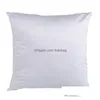 Coussin/Oreiller Décoratif Sublimation 45X45Cm Taie D'oreiller Carrée Diy Blank Er Transfert De Chaleur Canapé Cas Insert Polyester Throw Ers 191 Dhxip