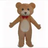 2018 Factory direct rode stropdas teddybeer kostuum teddybeer mascotte kostuum pluche teddybeer costume199n