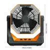 Electric Fans 8000mAh Cooling Fan USB Charging Telescopic Foldable Desk Fan Emergency Power Bank Night Light Air Cooler Fan 4-speed Table Fan