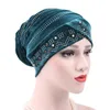 PCS Femme Hijabs Velours Grand Strass Turban Tête Cap Chapeau Bonnet Dames Cheveux Accessoires Musulman Écharpe Ethnique Clothing292B