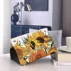 Tissue Boxes Napkins Ins Oil Painting Paper Box Leather Tissue Cover Car Creative Desktop Student Dormitory Office Storage for Living Room Bedroom R230714