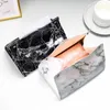 Vävnadslådor servetter Tissue Case Box Container Pu Leather Marble Pattern Servikarhållare Vävnadsbox Papers Bag Cosmetic Box Case Pouch Organizer R230714