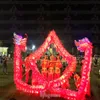 Brilliant LED Dragon Dance Yellow Size 6# 3 1M längd Kids Folk Silk Ny Mascot Costume China Special Culture Holiday Party316d