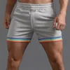 Mens shorts Rainbow Skinny Patchwork Gym Casual Streetwear Solid Color Kne Length Pants S4XL Leisure Running Fitness 230714