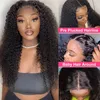 V Part Wig Human Hair No Leave Out Brazilian Deep Wave Human Hair Wigs for Women kinki Curly Wigs Glueless Virgin thin film seamless clip in 130%