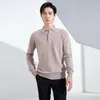 Men's Sweaters Cashmere Wool Polo Collar Knitted Sweater Men Pullover 2023 Autumn Winter Super Warm Lapel Casual Jumper Pull Homme