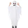 Tema kostüm çocuk çocuk erkekler ürkütücü korkutucu beyaz hayalet kostümler robe hood ruhu cadılar bayramı purim parti karnaval rol oynama cosplay 2976