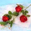 Kwiaty dekoracyjne różowy jedwabny jedwabny piwonii fałszywy kwiat bukiet ślub domowy dekoracja sztuczna