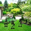 Садовые украшения металлические садовые статуи силуэт полой гном кольцы гномы на открытые вывески садовые гномы День независимости