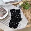 Women Socks Forest Style Sweet Girl Floral Spring And Autumn Korean Edition Fashion Retro Art Small Fragmented Flower Mid Tube