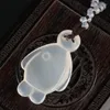 Pendant Necklaces KYSZDL Genuine Natural Brazilian White Ma Nao/stone Women Fashion Chalcedony Necklace Jewelry Gifts