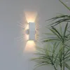 Lampa ścienna nowoczesna 9W LED Creative Indoor Minimalist Minimalist Living Room Sypial Corridor Dekoracja oświetlenia srebrne aluminium