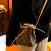 Klasyczne torby kubełkowe solidne stylowe małe duże powlekane płótno kultowy kształt sznurka designerka designerka dla kobiet worka skórzana torby na ramieniu torby na ramię dhgate