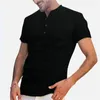 Polos pour hommes Chemises en lin à manches courtes pour hommes Chemises décontractées baggy respirantes pour hommes