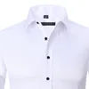 T-shirts pour hommes 6XL 7XL 8XL printemps et automne chemise à manches longues grand luxe affaires décontracté mince couleur unie sans rides presse 230715