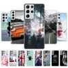 Dla Samsung Galaxy S21 Ultra 5G Case Plus Telefone tylne okładka Fe Krzemowy TPU Winter Snow Christmas