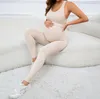 Calças femininas leggings femininas para grávidas sobre a barriga para ioga, roupa de ioga amanteigada e treino macio