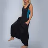 Vrouwen Jumpsuits wijde pijpen broek mouwloze pocket bib jumpsuit Siamese Broek grote maat S-5XL 230714