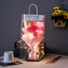 装飾的な花2023クリスマスバレンタインデー石鹸の花ローズジプソフィラドライ保存ブーケのための家の装飾