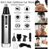 Tondeuse USB Rechargeable électrique nez oreille tondeuse 4 In1 épilation pour hommes sourcil Trimer lavable rasage Hine soins du visage prise ue