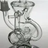 Exciting Double Recycled Glass Water Pipe Bong 8.5 size with 14.4mm Fitting for Men and Women