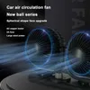 Electric Fans Dual Head 12 Volt Fan Justering USB Dashboard Fan 4000 RPM Fan för alla kopparmotor Mute Two Five Leaf Design