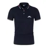 Men's Polos Golf Shirt for Men's Summer Quick Dry Breathable Polo Shirt Fashion Short Sleeve Tops J Lindeberg Golf Shirt Men's T-Shirt 230714