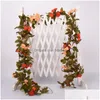 Decoratieve Bloemen Kransen 2.2M Kunstbloem Wijnstok Nep Zijde Roos Klimop Voor Bruiloft Decoratie Wijnstokken Opknoping Garland Home Decor Dhjy0