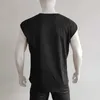 Men's T-Shirts 2023 Mens Casual T-shirt Sleeveless O-Neck Vest Baggy Tshirt Tops Summer Leisure Sports Loose T Shirts Tee Clothing For Men L230715