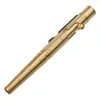 Retro Bamboo Node Bolt Type Pen Militair Glad Handgemaakt Messing Gel