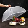 Servis uppsättningar 3 datorer Vitt tält Display Cover Home Supplies Cuisine Protective Net Protector Dust-Proof Dishes Mesh Tyg