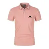 Men's Polos Golf Shirt for Men's Summer Quick Dry Breathable Polo Shirt Fashion Short Sleeve Tops J Lindeberg Golf Shirt Men's T-Shirt 230714