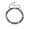 Strand Fashion Handmade Natural Blue Wheel Beads Bracciali regolabili intrecciati Custom Macrame Men Gift