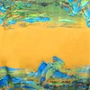 Orange Color Scarves Retro Beauty Mulberry Silk Scarf Square Scarf Autumn Style Western Fashion Abstract Silk Scarf Shawl259h