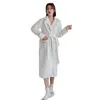 Women's Sleepwear Cute Bath Robe For Women Embroidered Flannel Fabric Thick Lengthen Warm Bathrobes Casual Dressing Gown Female Bridesmaid