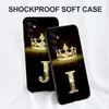 Для Samsung Galaxy M13 4G Case 6,6 -дюймовый задний телефон M135 Силиконовый черный TPU Золотые буквы